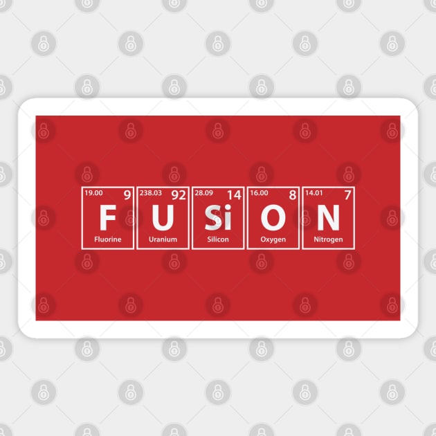 Fusion (F-U-Si-O-N) Periodic Elements Spelling Magnet by cerebrands